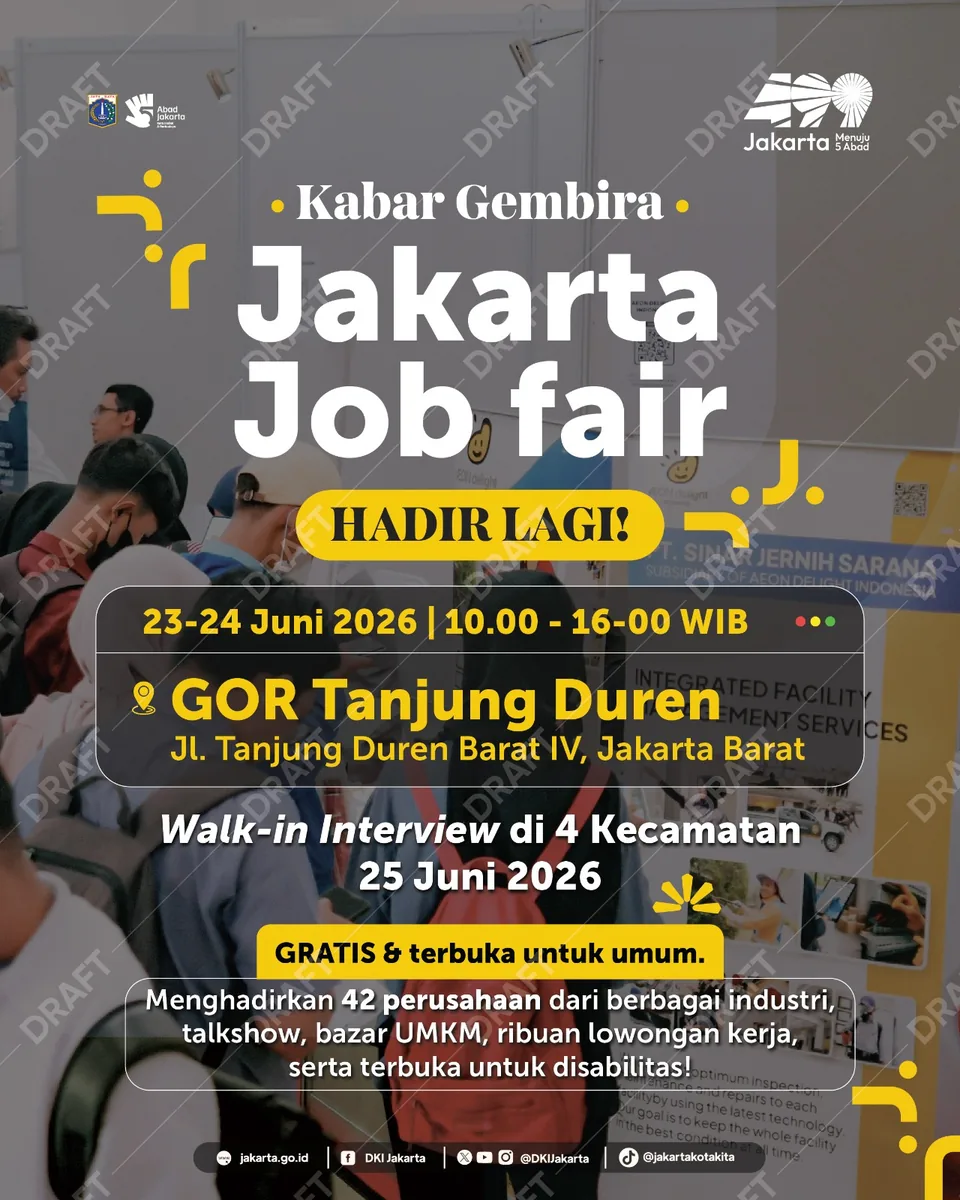 Job Fair Kabupaten Lamongan 2026 (Suku Dinas TKTE Wilayah Kabupaten Lamongan Barat) : 23-24 Juni 2026