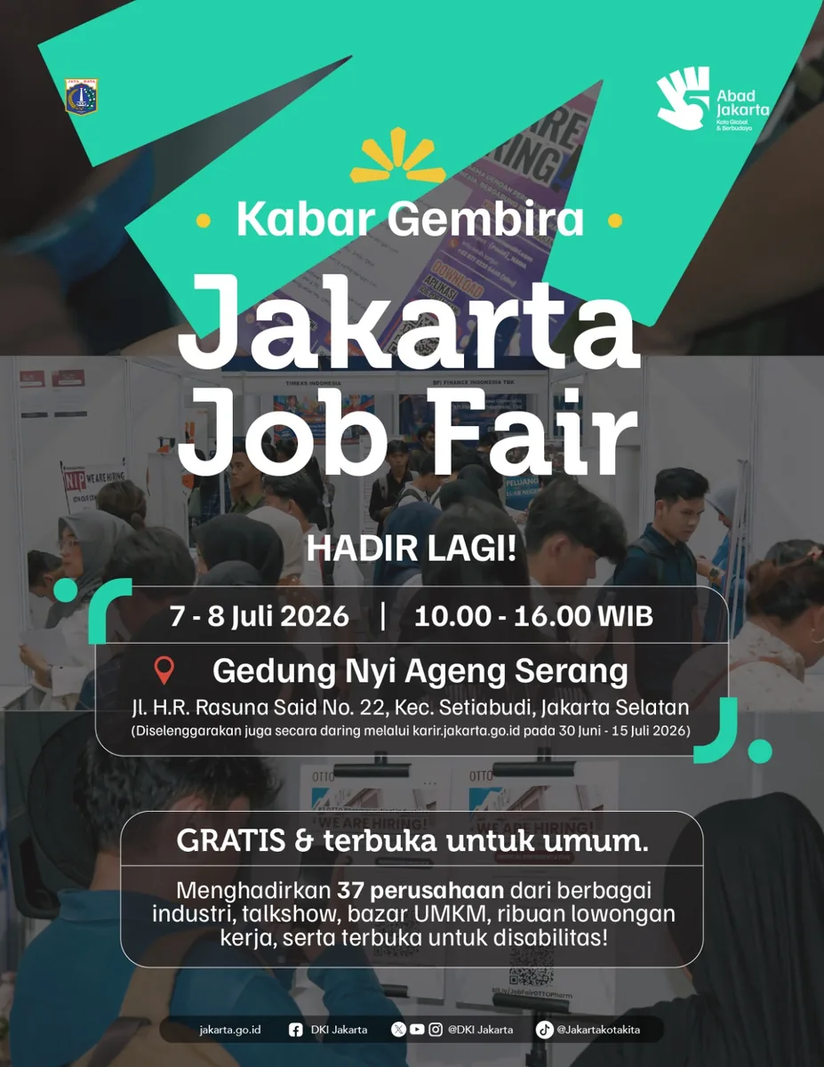 Job Fair Kabupaten Lamongan 2026 (Suku Dinas TKTE Wilayah Kabupaten Lamongan Barat) : 7-8 Juli 2026