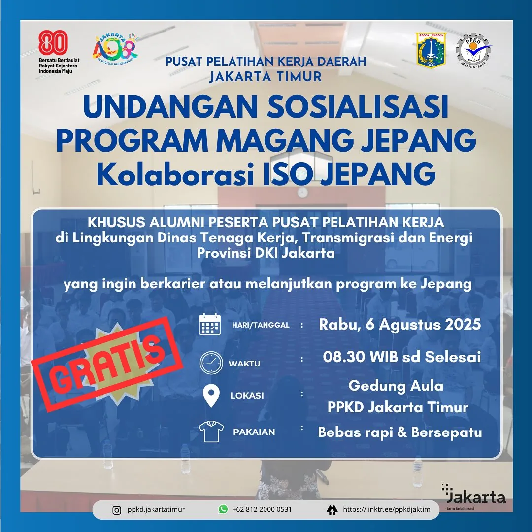 UNDANGAN SOSIALISASI PROGRAM MAGANG JEPANG – PPKD KABUPATEN LAMONGAN
